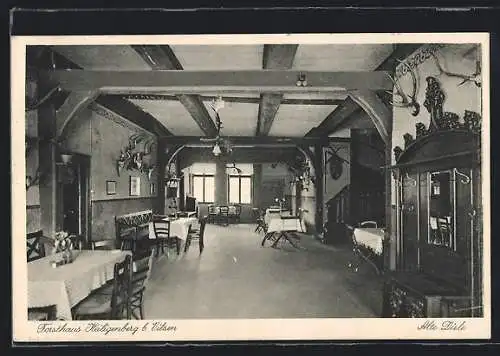 AK Heiligenberg / Bruchhausen, Alte Hausdiele im Forsthaus