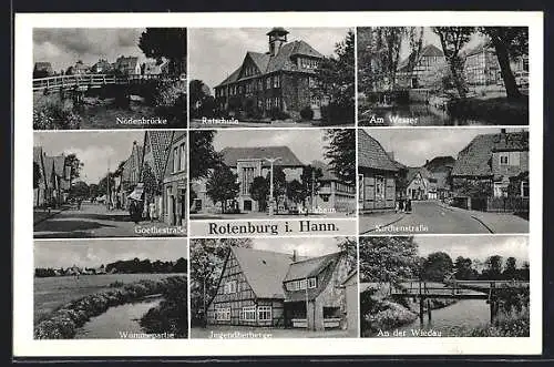 AK Rotenburg / Hann., Ratschule, Jugendherberge, Kirchenstrasse