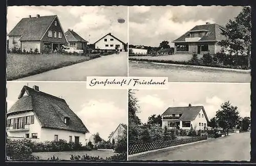 AK Grafschaft / Schortens, Geschäft, Wohnhaus, Strassenpartie