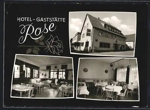 AK Schönaichach b. Böblingen, Hotel-Gaststätte Rose von Hans Lahann