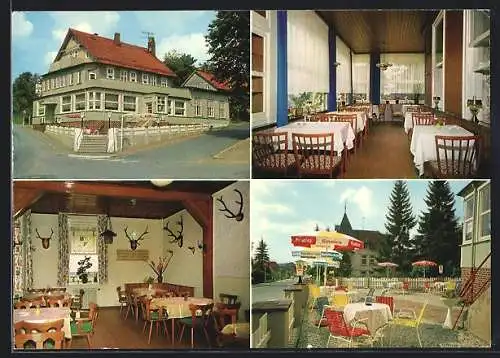 AK Andreasberg / Harz, Hotel Tannhäuser, Innenansichten