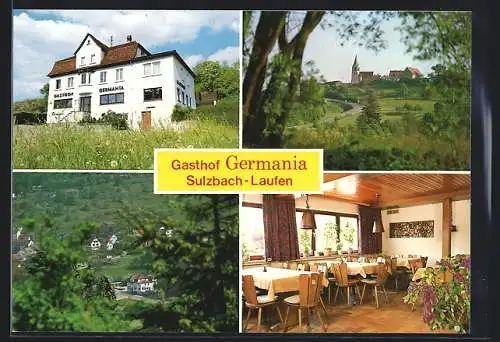 AK Sulzbach-Laufen / Kocher, Gasthof Germania, Bes. Fam. E. Sanwald