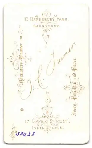 Fotografie J. C. Jurner, Islington, 17 Upper Street, Elegante Dame mit Zopffrisur