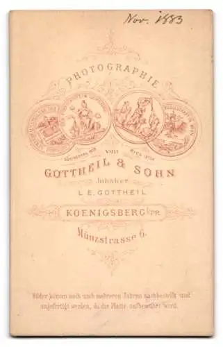 Fotografie Gottheil & Sohn, Königsberg i. Pr., Münzstrasse 6, Bürgerliches Paar im Halbprofil