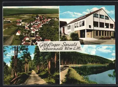AK Göttelfingen-Seewald /Schwarzwald, Ortsansicht aus der Vogelschau