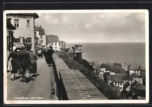 AK Helgoland, Strassenpartie am Falm