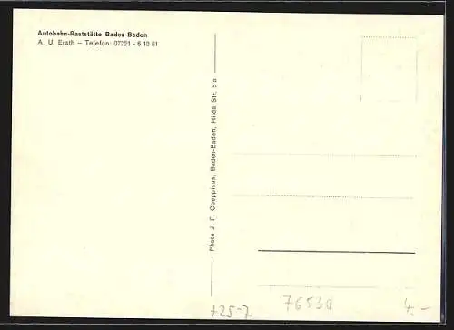AK Baden-Baden, Autobahn Raststätte