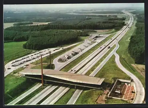 AK Autobahn-Brückenrasthaus Dammer Berge, Autobahn Hansa-Linie