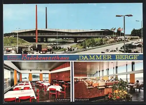 AK Bundes-Autobahn-Brückenrasthaus Dammer Berge, Clubzimmer, Restaurant