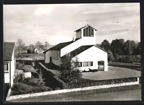 AK Hüfingen, Partie an der Ev. Friedenskirche