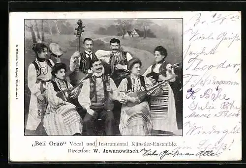 AK Beli Orao, Vocal und Instrumental Künstler-Ensemble, Direction: W. Jowanowitsch, Trachtenkapelle