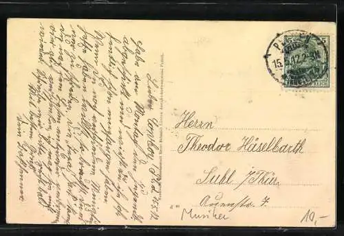 AK Schuhplattl-Paar u. Zitherspieler Willy u. Gerda Schrading in Trachten