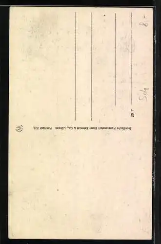 AK Musikerin Fanny Höser in Tracht nebst Treppe