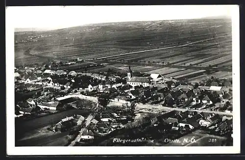 AK Obritz /N. Ö., Gesamtansicht vom Flugzeug aus