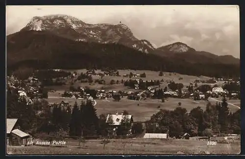 AK Alt-Aussee, Teilansicht mit Bergpanorama