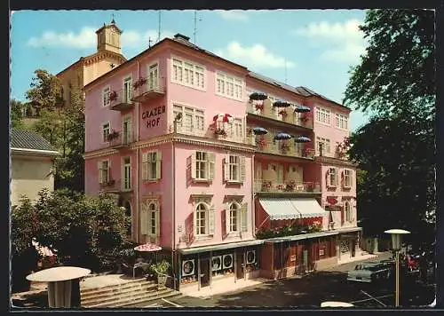 AK Bad Gleichenberg, Hotel Grazerhof mit Strasse