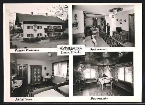AK Stumm /Zillertal, Pension Rissbacher, Arnbach 152