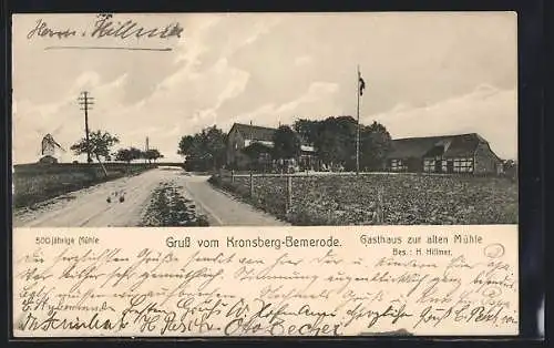 AK Kronsberg-Bemerode, Gasthaus zur alten Mühle, Bes. H. Hillmer, 500jährige Mühle