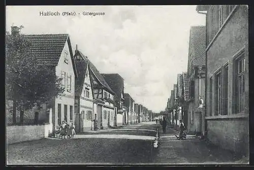 AK Hassloch /Pfalz, Partie in der Gillergasse