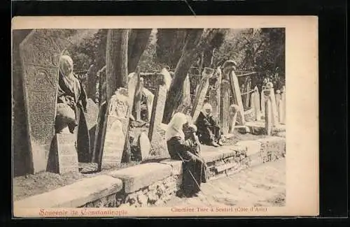 AK Constantinople, Cimetière Turc à Scutari, Côte d`Asie