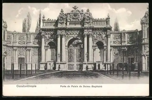 AK Constantinople, Porte du Palais de Dolma-Baghtché