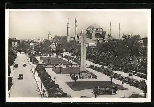 AK Konstantinopel, Hippodromplatz mit Denkmal