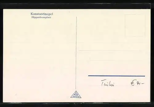 AK Konstantinopel, Hippodromplatz mit Denkmal