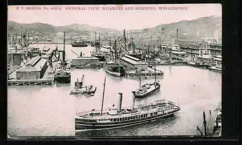AK Wellington, General View Wharves and Shipping