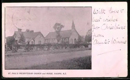 AK Kaiapoi, St. Pauls Presbyterian Church and Manse