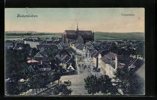 AK Hadersleben, Strassenpartie mit Blick auf die Kirche