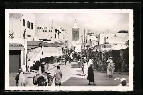 AK Rabat, Rue Souika, Strassenpartie