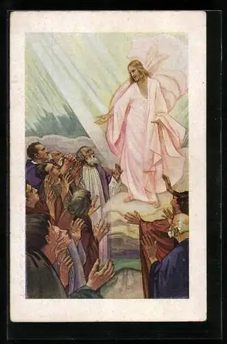 Künstler-AK Christi Himmelfahrt, Bibelszene