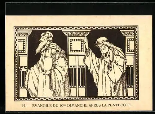 Künstler-AK Szenen aus der Bibel 44., Evangile du 10me Dimanche apres la Pentecote