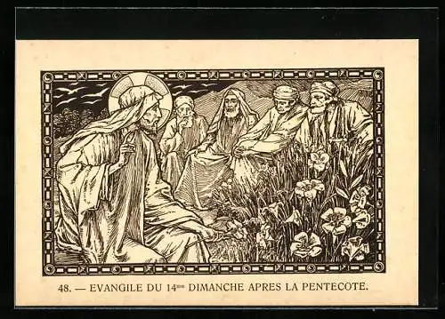 Künstler-AK Szenen aus der Bibel 48., Evangile du 14me Dimanche apres la Pentecote