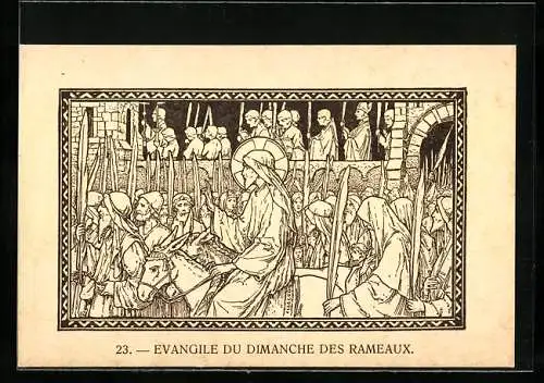 AK Evangelie du Dimanche des Rameaux