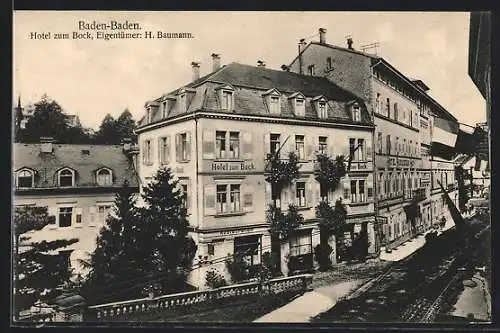 AK Baden-Baden, Hotel zum Bock von H. Baumann