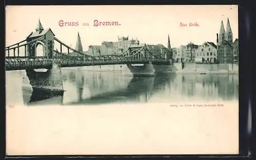 AK Bremen, Ortsansicht mit neuer Brücke
