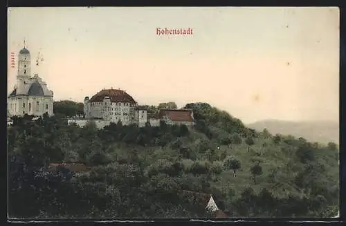 AK Hohenstadt / Aalen, Schloss und Kirche