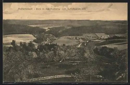 AK Hohenstadt / Aalen, Blick in das Kochertal vom Schlossgarten aus