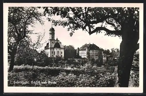 AK Hohenstadt / Aalen, Schloss und Kirche