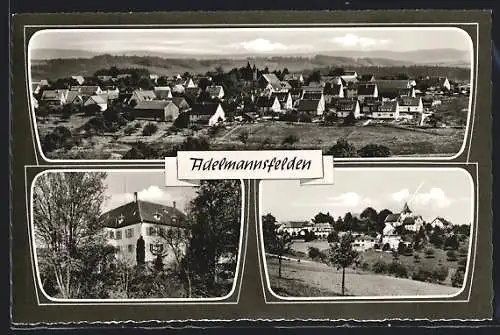 AK Adelmannsfelden, Teilansicht, Kirche, Gebäudeansicht