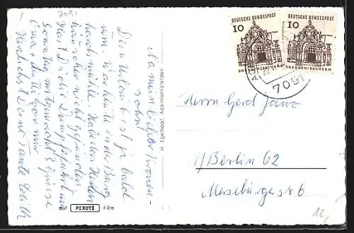 AK Adelmannsfelden, Teilansicht, Kirche, Gebäudeansicht