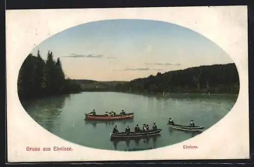 AK Ebnisee, Ruderboote auf dem Ebnisee