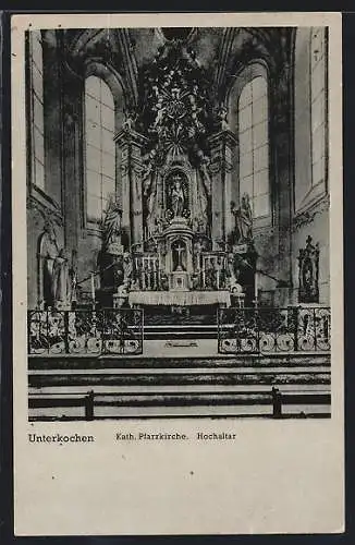 AK Unterkochen, Kath. Pfarrkirche, Hochaltar