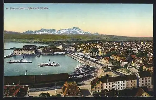 AK Romanshorn, Hafen mit Säntis