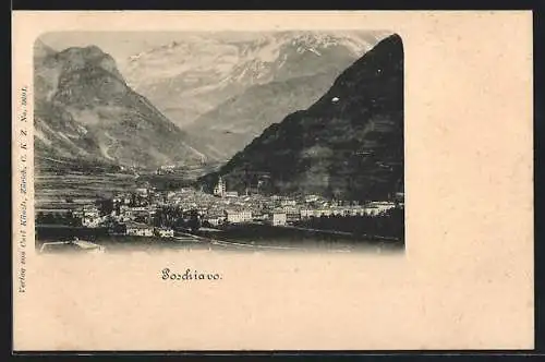 AK Poschiavo, Panorama mit Kirche