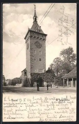 AK Basel, St. Johannthor, um 1900