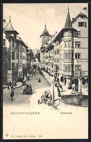 AK Schaffhausen, Strassenpartie in Oberstadt