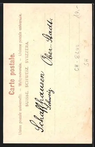 AK Schaffhausen, Strassenpartie in Oberstadt