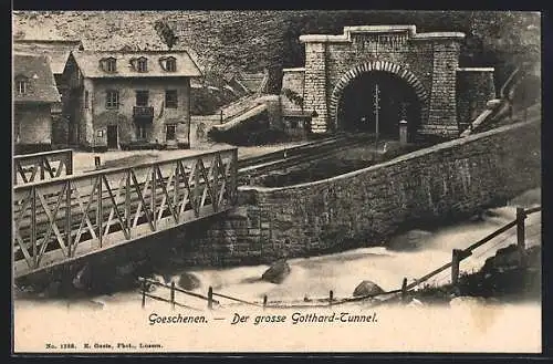 AK Goeschenen, Der grosse Gotthard-Tunnel